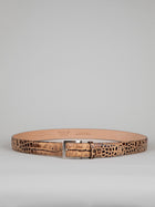 Italian Safari Mock Croc Belt - Cognac