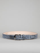 Italian Antique Faux Croc Belt - Shadow
