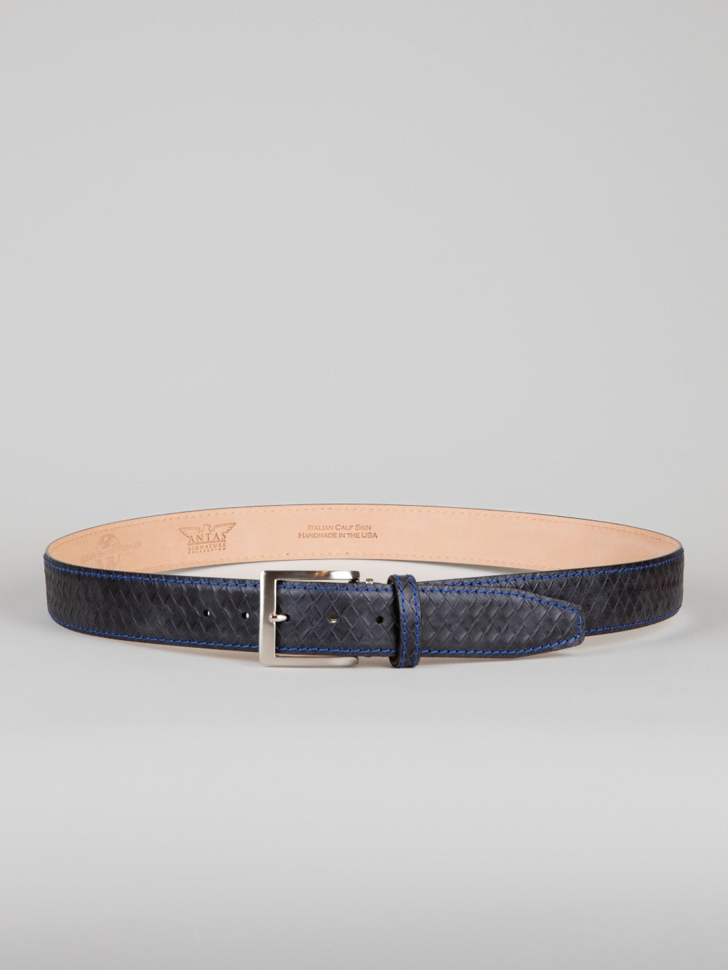 Italian Basket Weave Belt - Black