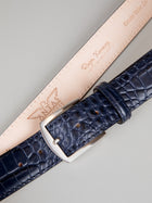 Italian Mock Croc Belt - Royal Blue