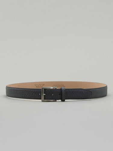 Italian Basket Weave Belt - Grey