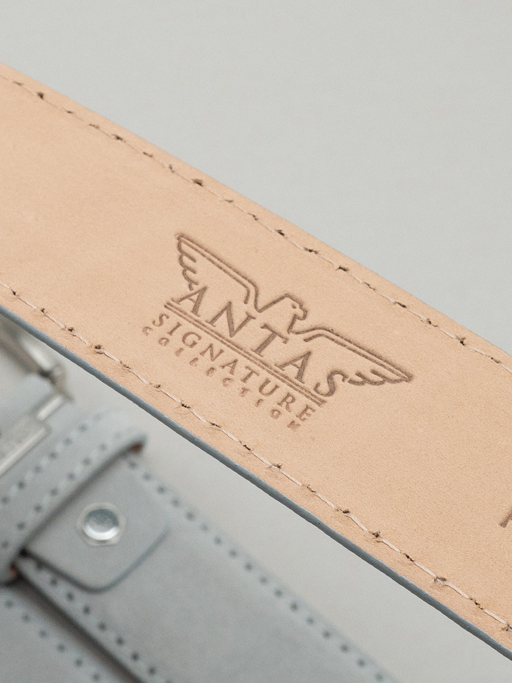 Italian Classic Suede Belt - Light Grey