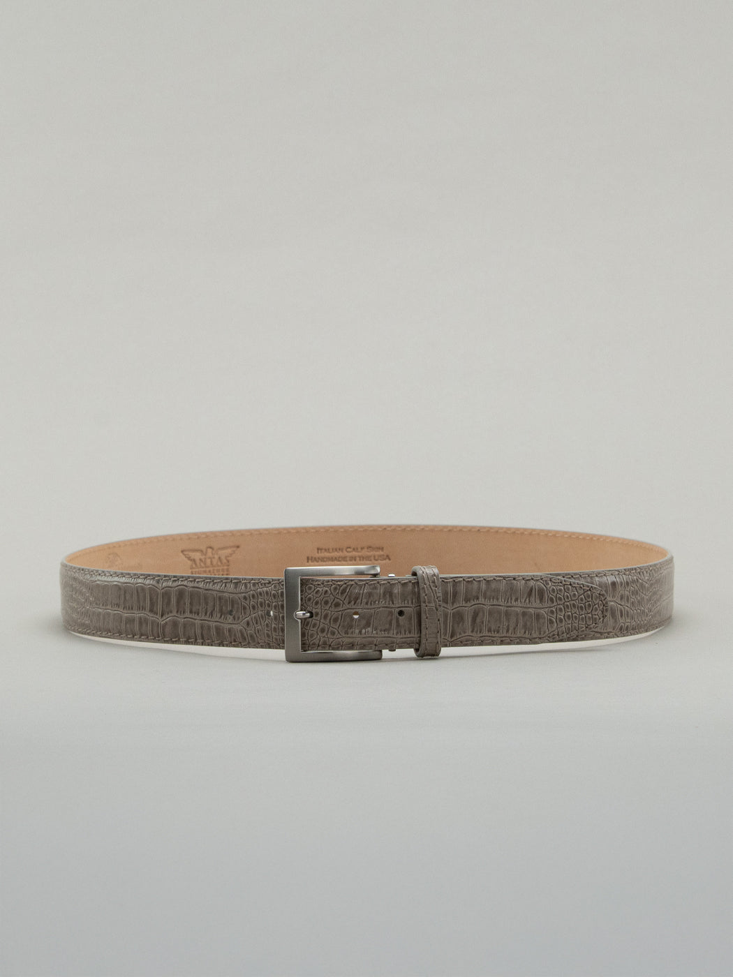 Italian Mock Crocodile Belt - Mink