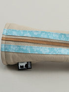 Closeup of Leather Golf headcover resembling a surfboard