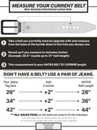 Antas by Dormie belt sizing chart