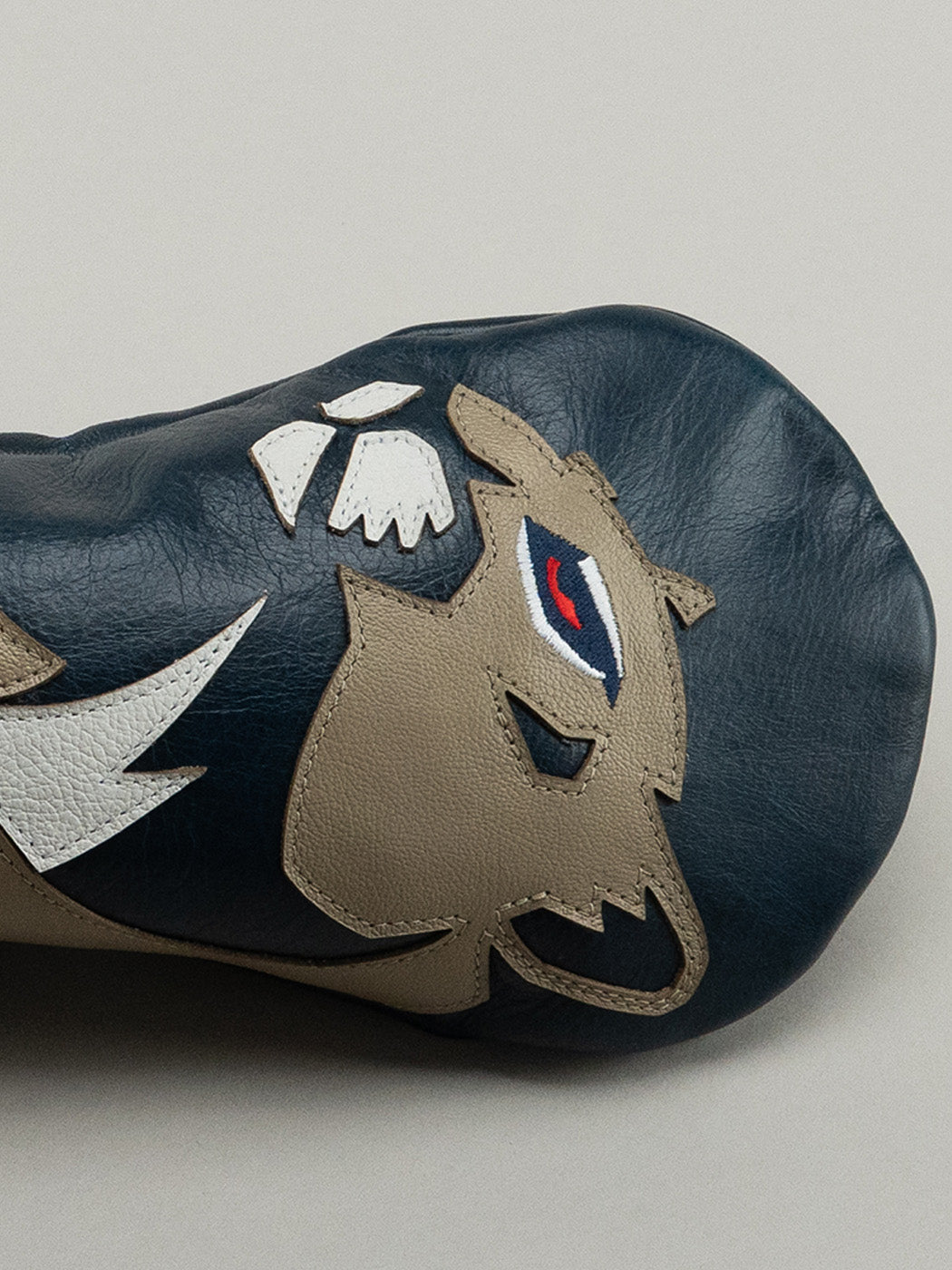 Close up of florida panthers design on golf club headcover